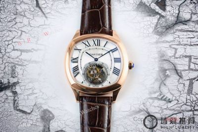 Replica Swiss Cartier Drive De Rose Gold Watch White Dial 41mm
